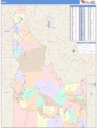 Idaho  Wall Map