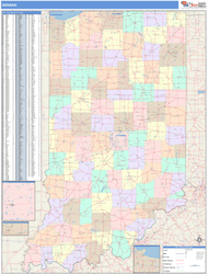 Indiana  Wall Map