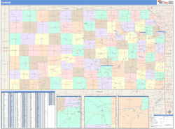 Kansas  Wall Map