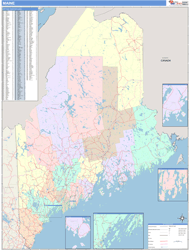 Maine  Wall Map