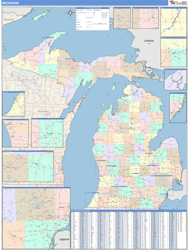 Michigan  Wall Map