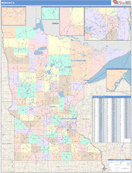 Minnesota  Wall Map