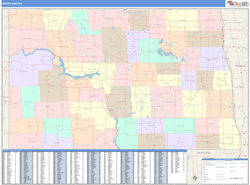 North Dakota  Wall Map