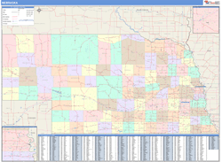 Nebraska  Wall Map