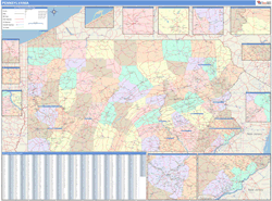 Pennsylvania  Wall Map