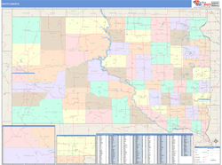 South Dakota  Wall Map