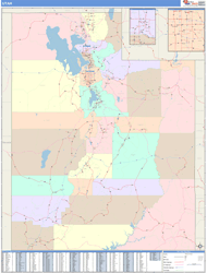 Utah  Wall Map