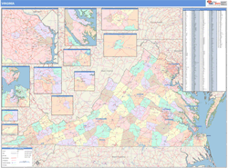 Virginia  Wall Map