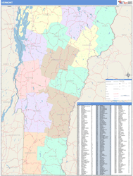 Vermont  Wall Map