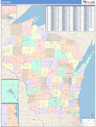 Wisconsin  Wall Map