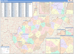 West Virginia  Wall Map