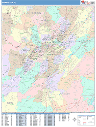 Birmingham Wall Map