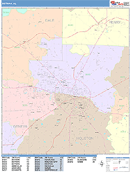 Dothan Wall Map