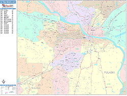 Little Rock Wall Map