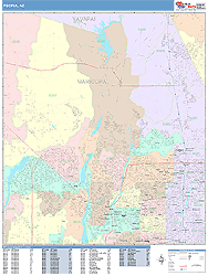 Peoria Wall Map