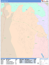 Aliso Viejo Wall Map