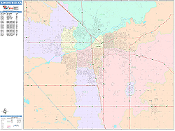 Bakersfield Wall Map