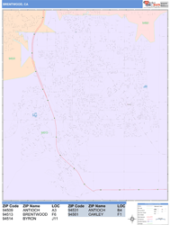 Brentwood Wall Map