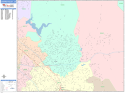 Castro Valley Wall Map