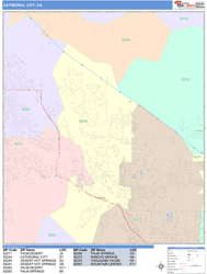 Cathedral City Wall Map