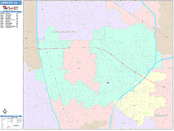 Cerritos Wall Map