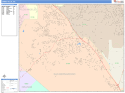 Chino Hills Wall Map