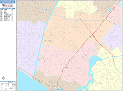 Costa Mesa Wall Map