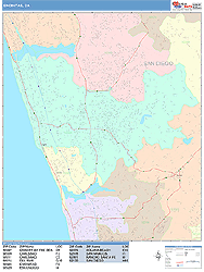 Encinitas Wall Map