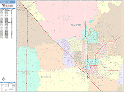 Fresno Wall Map