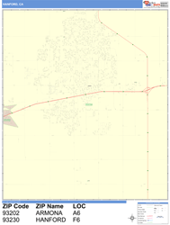 Hanford Wall Map