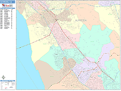 Hayward Wall Map