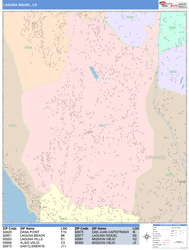 Laguna Niguel Wall Map