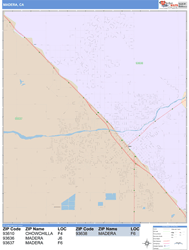 Madera Wall Map