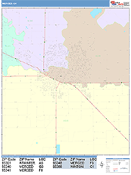 Merced Wall Map