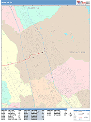 Milpitas Wall Map