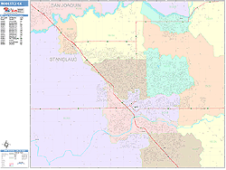 Modesto Wall Map