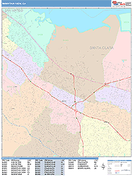 Mountain View Wall Map