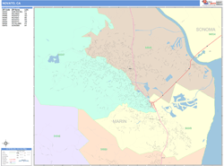 Novato Wall Map