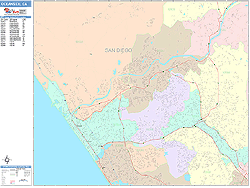 Oceanside Wall Map