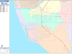 Oxnard Wall Map