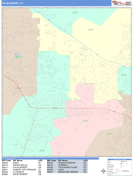 Palm Desert Wall Map