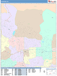 Pasadena Wall Map