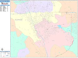 Pleasanton Wall Map