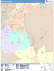 Rancho Cordova Wall Map