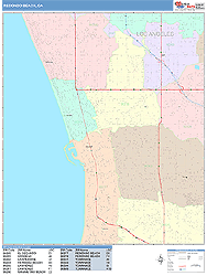 Redondo Beach Wall Map