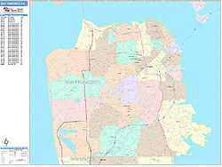 San Francisco Wall Map