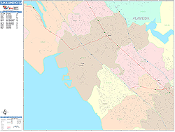 San Leandro Wall Map