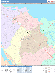 San Mateo Wall Map