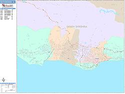 Santa Barbara Wall Map