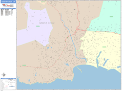 Santa Cruz Wall Map